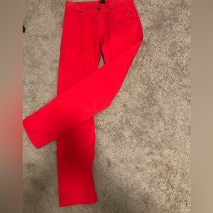 Women’s H&M RED jeans size 31 slim fit good used condition